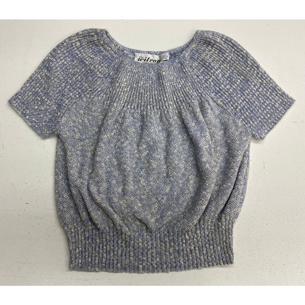 VTG 70s/80s Wilroy Traveller Brownstone Studio NY short sleeve knit sweater, XL